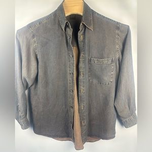 ACORN SHIRT MEN’S M BY BOB GOLDFEDER 100% TENCEL LONG‎ SLEEVE- Soft material